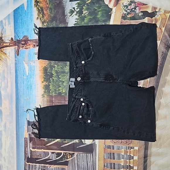 Agolde Raw Hem Black Jeans Size 27 - Picture 1 of 5